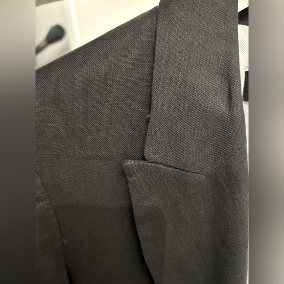 ZARA Linen Blazer with Printed Sleeves XS - Picture 13 of 15